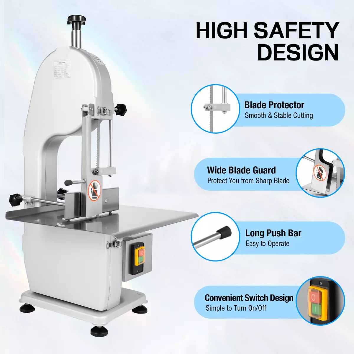 Commercial Electric Meat Bone Saw Machine Frozen Meat Cutting Band