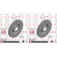2X Zimmermann Sport Bremsscheiben 340Mm Gelocht Vorne Passend FüR CitroËN DS4 DS