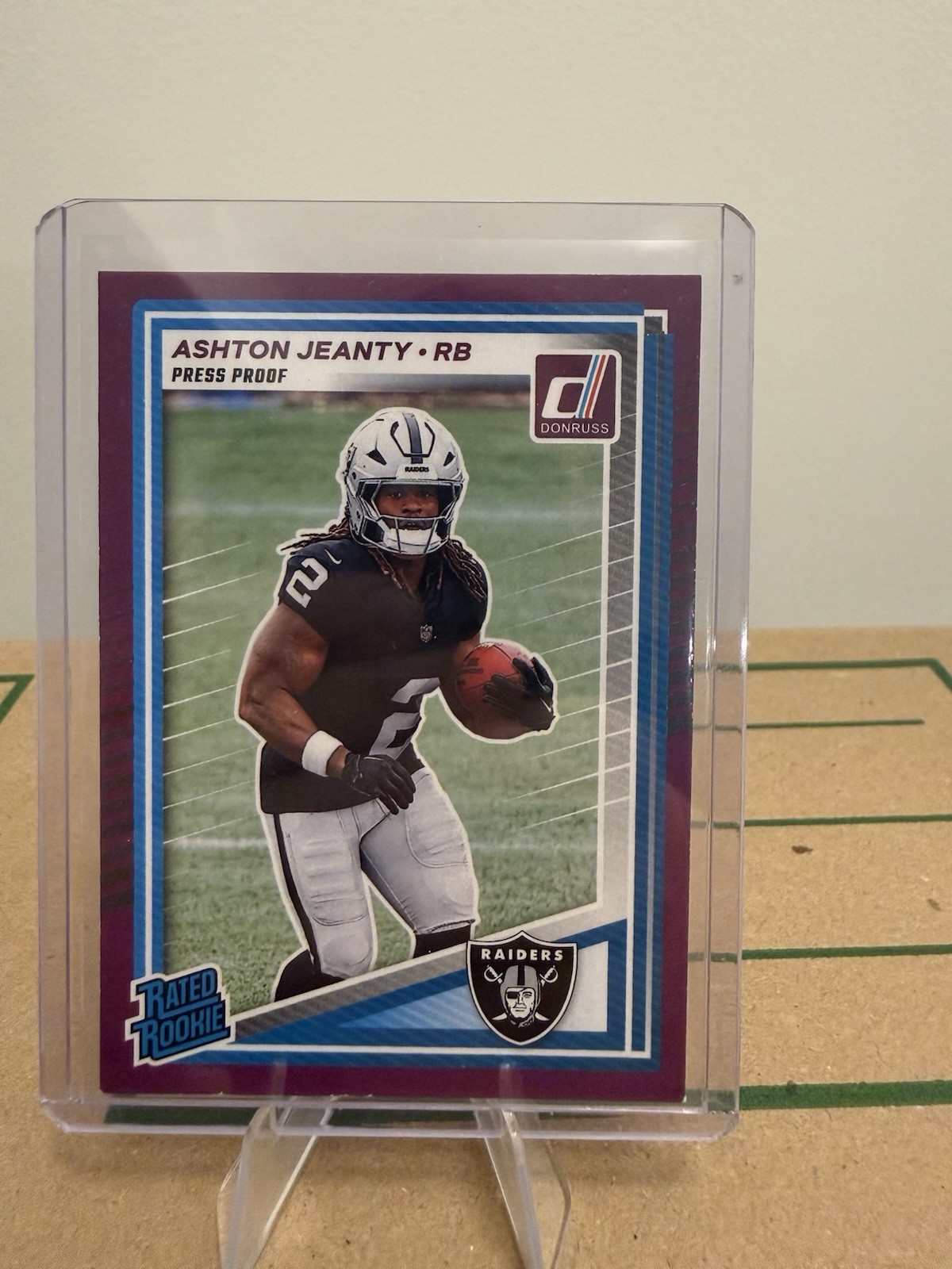 2025 Panini Donruss #305 Ashton Jeanty Press Proof Purple Raiders Rookie RC