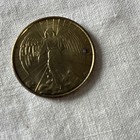 Vintage Rare Double Sided Angel Coin gold tone .  — photo 1