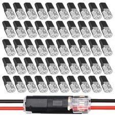 Double Wire Plug in Connector with Locking Buckle, Flame Retardant Locking Wire