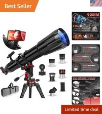 Telescope for Adults Kids Beginners High Powered 90mm Aperture 450X Magnifica...