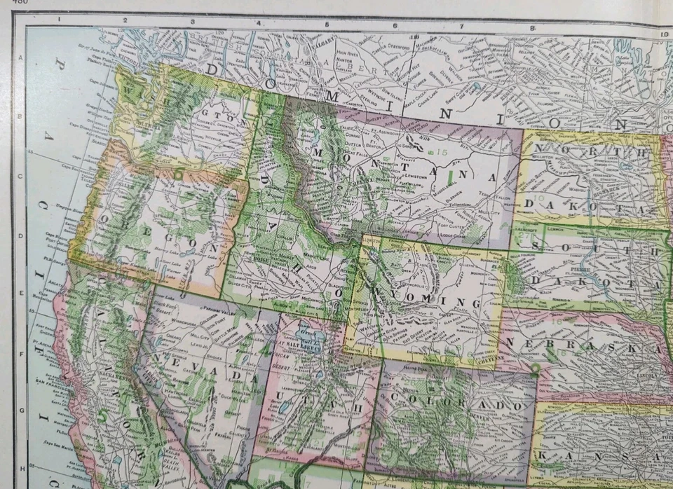 Vintage 1912 NATIONAL FOREST RESERVES Map 22"x15" ~ Old Antique Original USA - Image 3 of 4