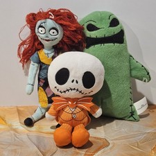Disney Nightmare Before Christmas Plush Lot Jack Sally Oogie Boogie