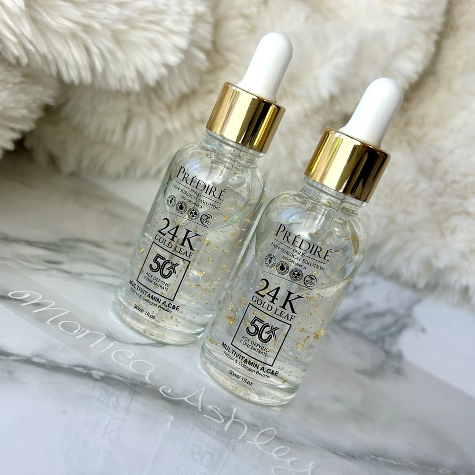 Nuevo Predire Paris 24K Golden Glow & Hydration Set Cuidado de la Piel Suero Limpiador Mascarillas Foto 2 de 4