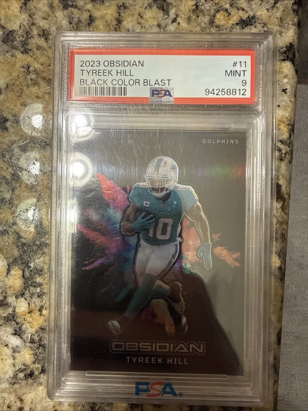 2023 Panini Obsidian - Black Color Blast Tyreek Hill #11