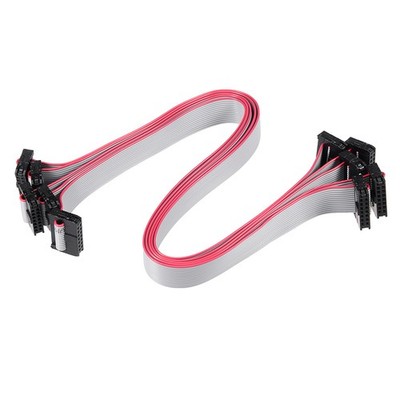 IDC 14 Pins Connector Flat Ribbon Cable Female Connectors 30cm 2mm Pitch 5pcs