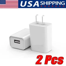 2 Pack Universal 5V 1A US Plug USB AC Wall Charger Power Adapter For Smart Phone