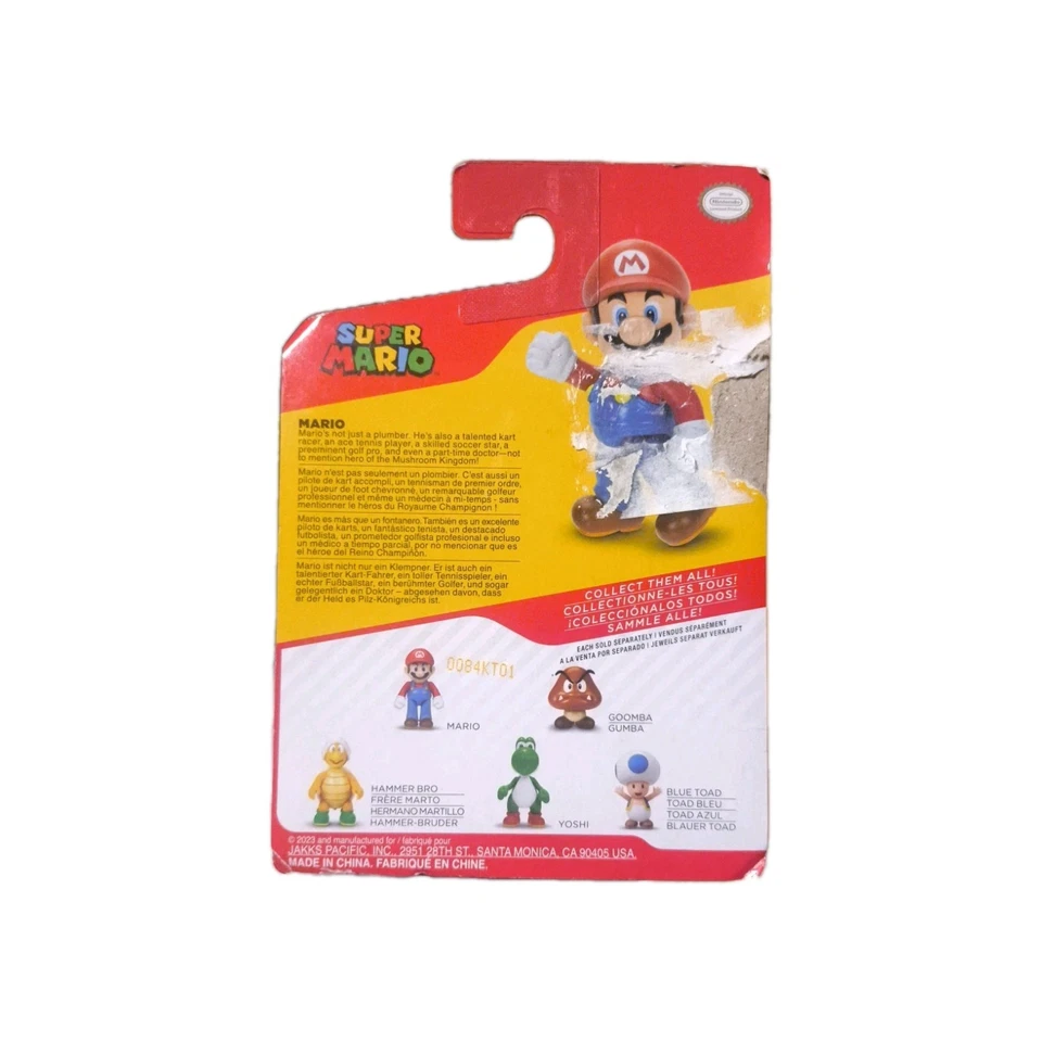 Мини-фигурка Jakks 42132 World of Nintendo Super Mario 2,5 дюйма MARIO - Изображение 2 из 2