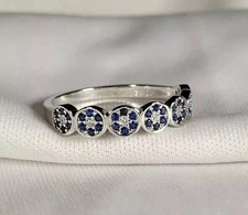 2Ct Round Cut Lab Created Blue Sapphire 14k White Gold Plated Engagement Ring