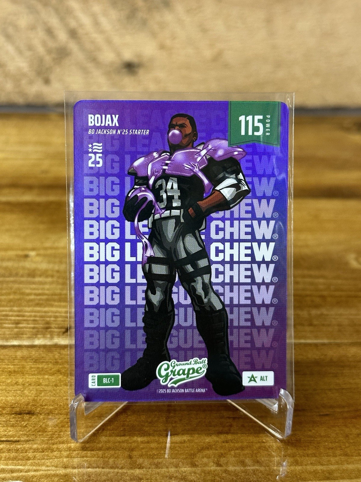 2025 Bo Jackson Battle Arena NSCC BOJAX Big League Chew Grape BLC-1 ALT