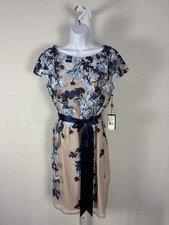 Womens Adrianna Papell Stunning Floral Stitching Nude Bodice Slip New Tags (12)