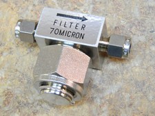 FUJIKIN  FUFT-915-6.35-70 High Pres. Filter 2350 PSI 1/4" Tube 70 MICRON S.S.