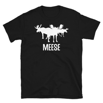 Moose Noun Plural Meese Humor Novelty Gift Short-Sleeve Unisex T-Shirt