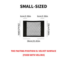 Car Storage Net Stretchable Mesh Pocket Net Magic Elastic Sticker Universal Rear