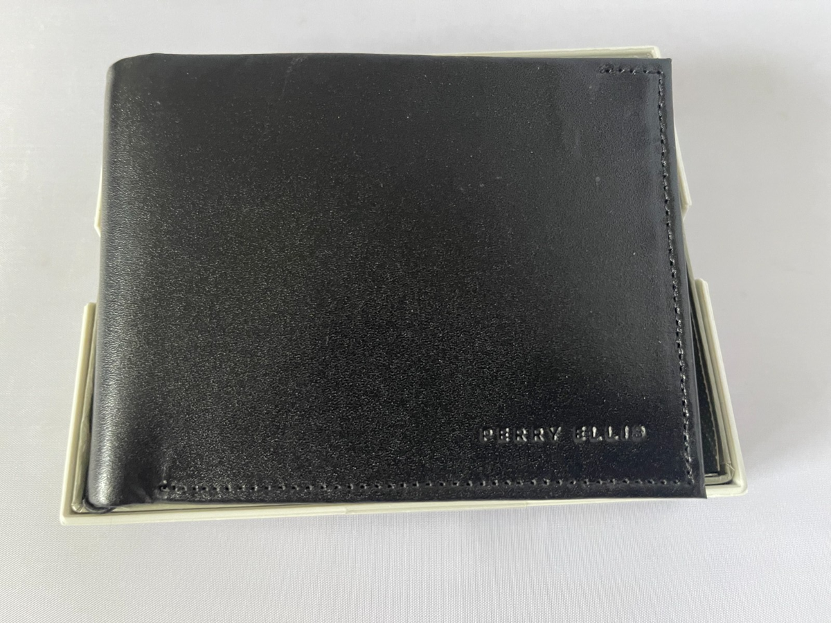 Perry Ellis Portfolio Passport Holder And Striped Luggage Tag