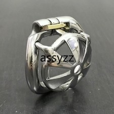 Stainless Steel Male Chastity Device Pocket-Size Cage Men Metal Lock Belt CC453