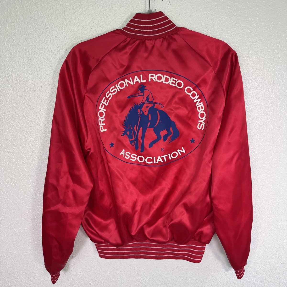 Vintage Professional Rodeo Cowboys Jacket Mens Medium PRCA Satin 