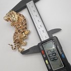Tiger Pendant/Brooch Gold w/ Black Enamel Rhinestones Animal Jewelry — photo 6