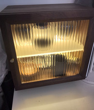 cupboard Black Walnut Wooden Small Cabinet Glass Door Coffee Cup Storage Cabinet