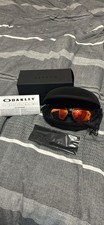 Oakley Holbrook 9244-42 Polarized Sunglasses - Matte Black/Prizm Ruby