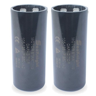 MFD 220-250VAC Well Pump Motor Start Capacitor - Compatible & Effective 2-Pack