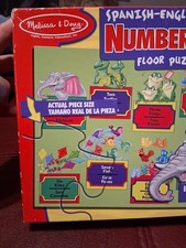 Melissa  Doug Spanish English Numbers Floor Puzzle 24 Pieces Ages 3 Up