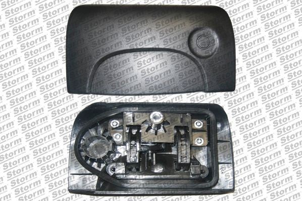 Poignée de porte droite en ABS renforcé noir pour ouvrant coulissant Kangoo