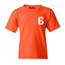 6 Six Pocket Varsity Number Kids T-Shirt Funny Number Meme Shirt