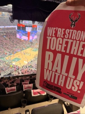 Milwaukee Bucks 2025 Breast Cancer Awareness Rally Towel Stadium Giveaway 10/28