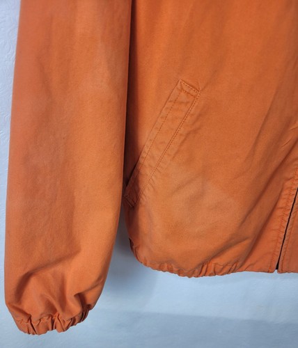 Giacca Harrington Vintage Polo Ralph Lauren ARANCIONE Full Zip Bomber Uomo Tg 2XL - Foto 7 di 8
