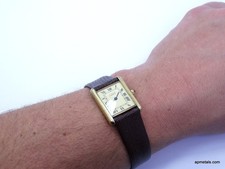 Vintage Must de CARTIER 6 81006 TANK 925 Vermeil Quartz Watch 23.5 x 30.5mm 10