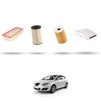 Hoffcar Set Service - 4 Filter FüR Seat Leon II (1P1) 1.6 Tdi 77Kw Von 2009