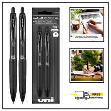 Gel Pens 2 Pack 0.7mm Retractable Black Ink Waterproof Office School Use