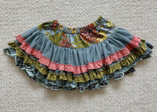 Matilda Jane Girls Blue Floral Layered Ruffle Skirt Size 2T