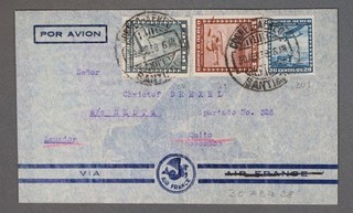 Mayfairstamps Chile 1938 Santiago to Quito Ecuador Cover ccb_19685