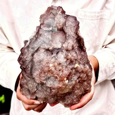 7.52LB Natural green cubic fluorite - quartz crystal mineral specimen