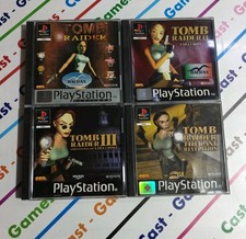 PS1 TOMB RAIDER 1+2+3+ LAST REVELATION COMPLETI IN ITALIANO COME NUOVI 4 GAMES