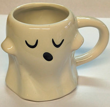 Spritz Halloween Ghost Figural Stoneware Coffee Mug White 20 fl oz Safe