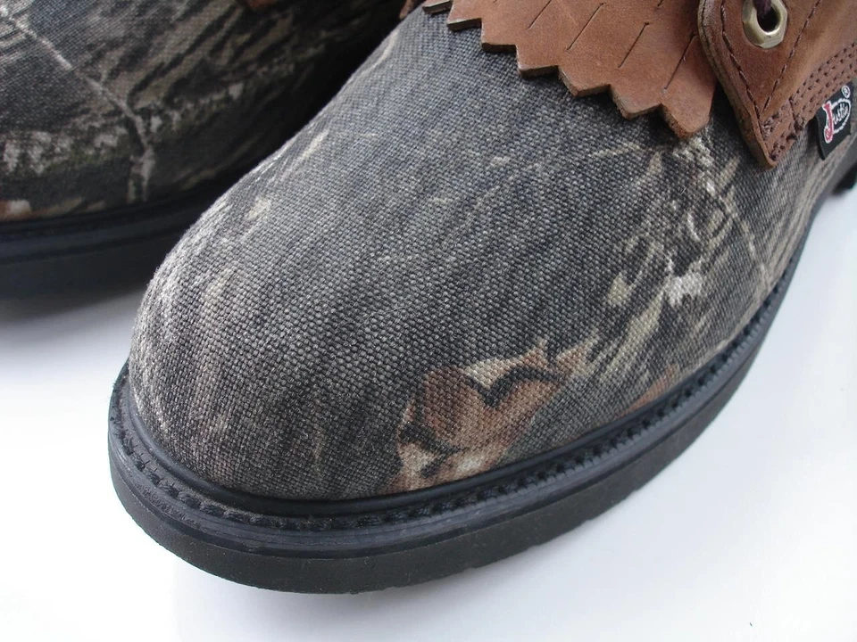 Men's 12 D M Justin Hunting Boots 608 Lace-Up Mossy Oak Camo Gore-Tex Waterproof - Image 3 of 4