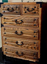 Tansu Yakusugi Cedar Chest Japanese Cabinet Showa Retro 38 cm Tall FREE SHIPPING