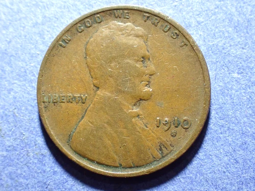 1910-S Lincoln cent  Ch. Fine+