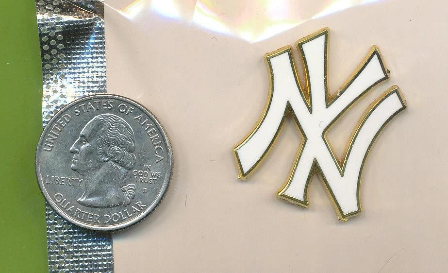 Special  (2) Larger Enamel Lapel Pins - New York Yankees    Free Shipping - Image 2 of 2