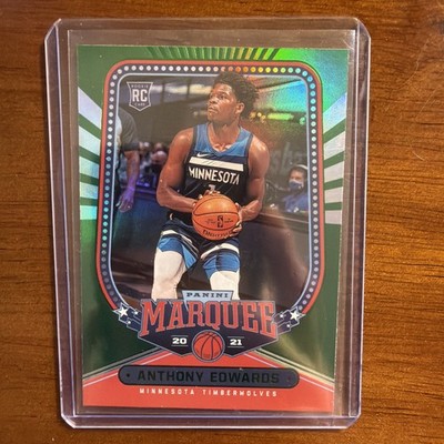 ANTHONY EDWARDS 2020 CHRONICLES MARQUEE GREEN ROOKIE RC #254 WOLVES GEORGIA!