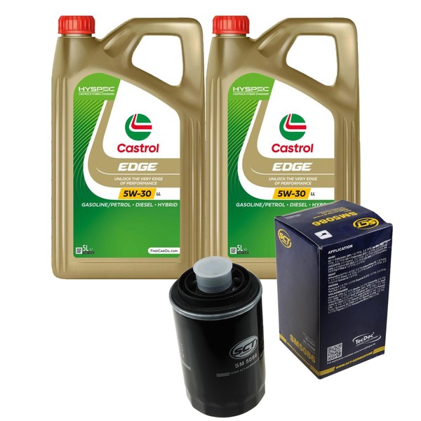 SCT Inspektionspaket 10L Castrol 5W-30 FüR Audi A3 1.8 Tfsi 2.0 A4 Avant VW-image