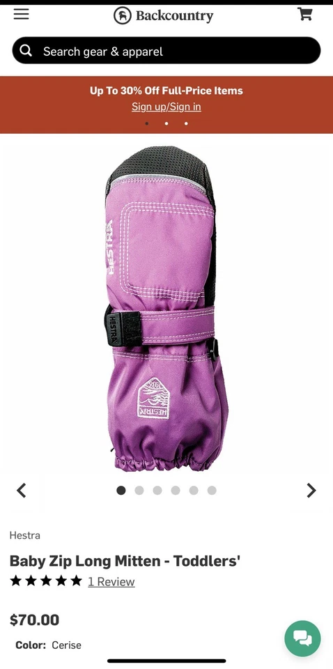 Hestra Mittens Kids Sz 5 Ski Outdoor Winter Thermal Waterproof Toddler Girl Pink - Image 2 of 4