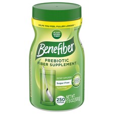 Benefiber Prebiotic Fiber Supplement Powder, Unflavored, 250 Teaspoons