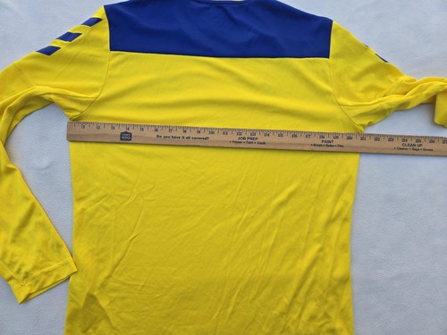 Adidas Shirt Mens Medium Yellow Blue 125th Boston Marathon Long Sleeve Run Race - Picture 11 of 12