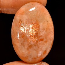 100 Natural Sunstone Oval Shape Cabochon Loose Gemstone 48 Ct 31X21X8mm A-37780