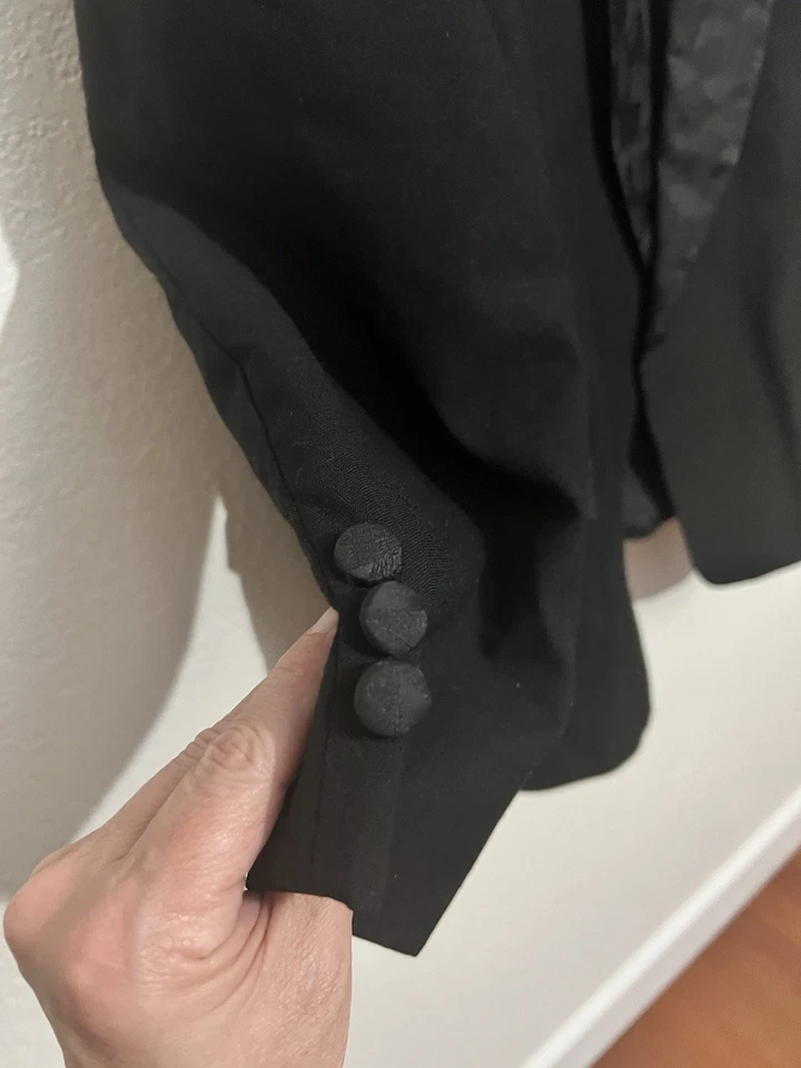 Chaqueta De Colección Oscar De La Renta 44S Negro Esmoquin Cena Chal Cuello Foto 4 de 4